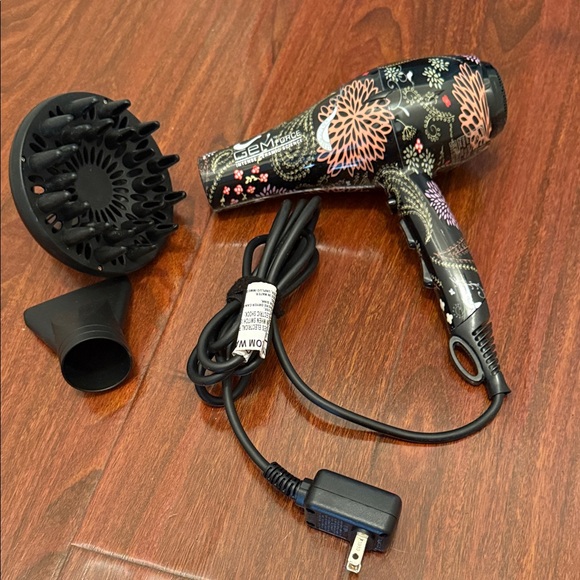 GemForce Floral Hair Dryer with Attachments - Picture 1 of 6